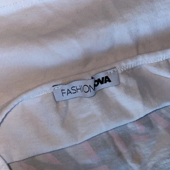 Fashion Nova Angel Spaghetti Strap Airbrushed Spray Paint Crop Top - Picture 3 of 3